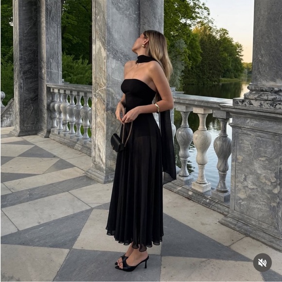 ZARA COMBINED DRESS WITH TRANSPARENCIES - Picture 2 of 16